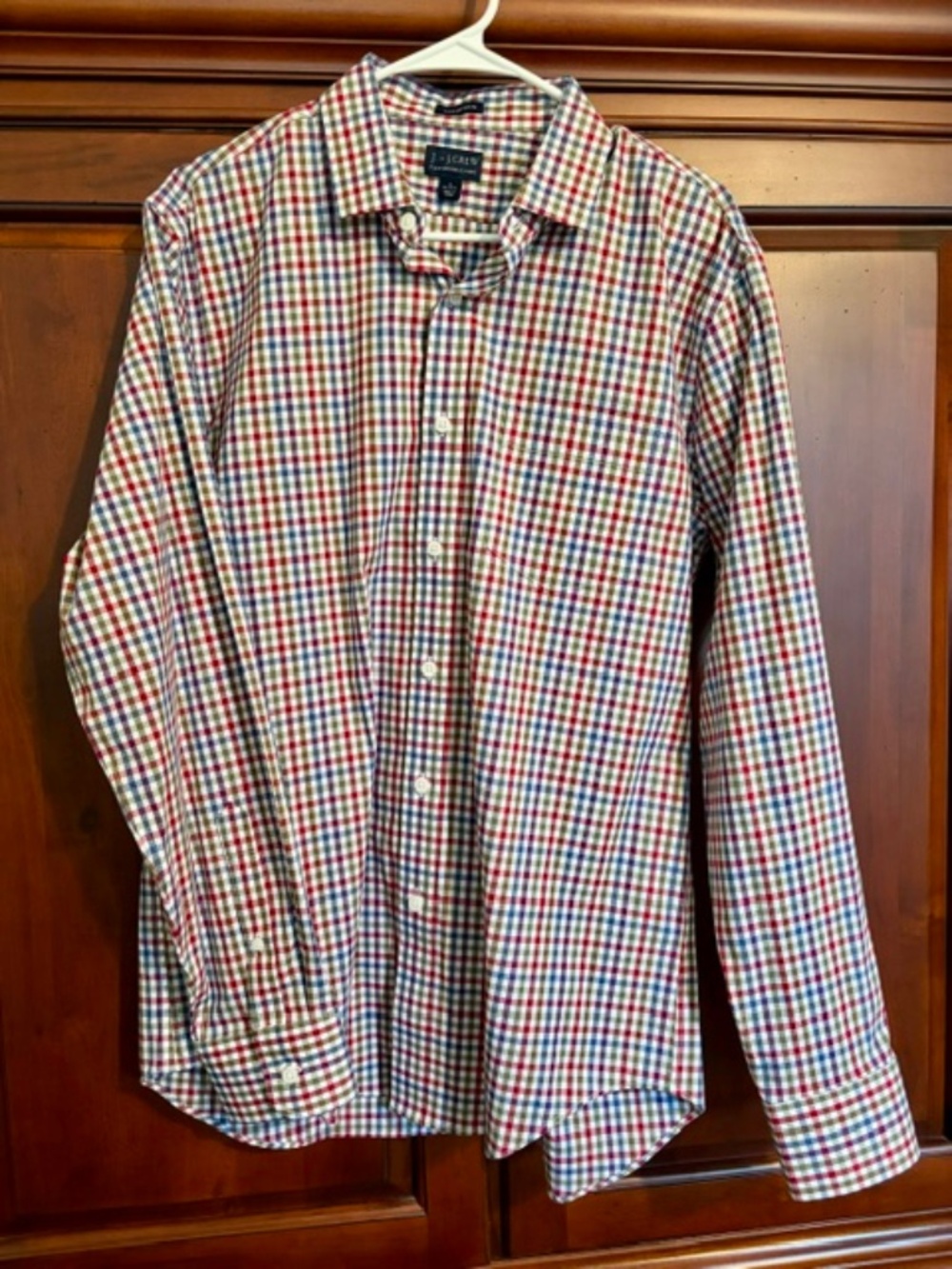 J CREW Men's Plaid Button Down Like New Large